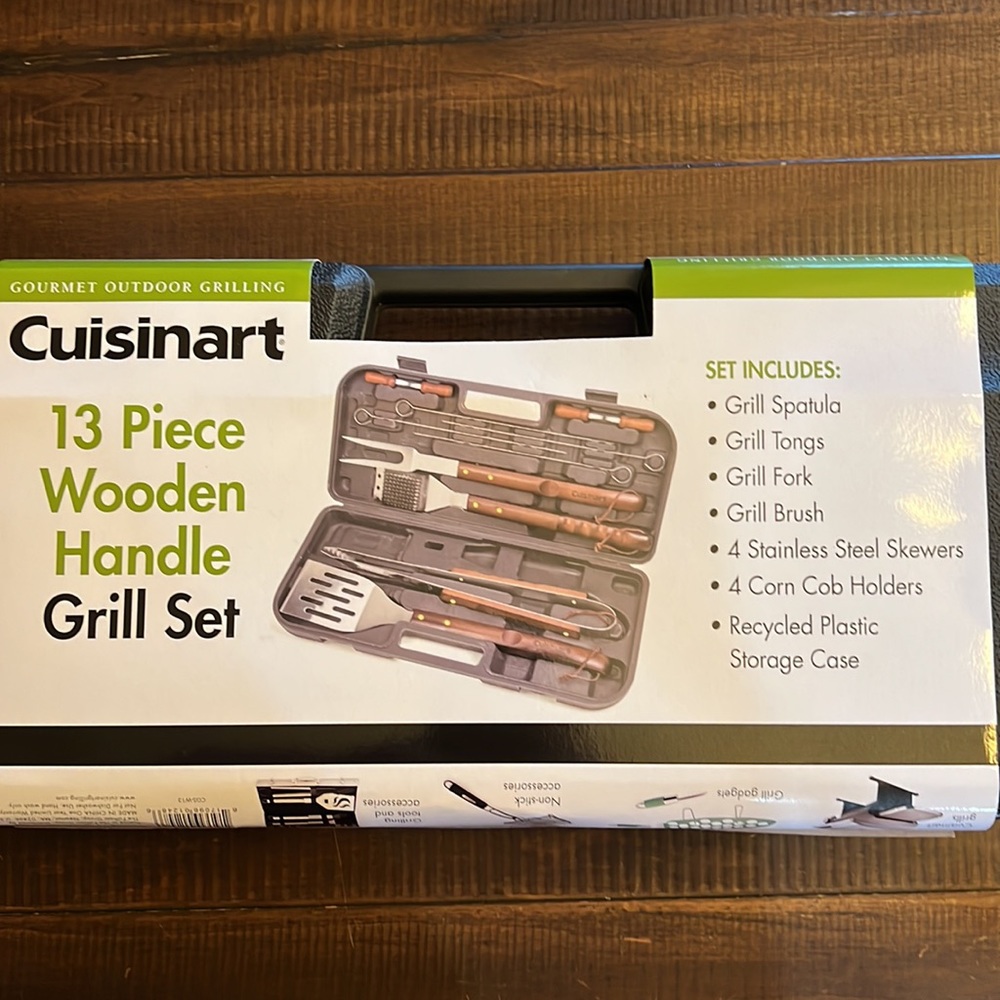 Cuisinart 13pc Wooden Handle Grill Set - Picture 5 of 7